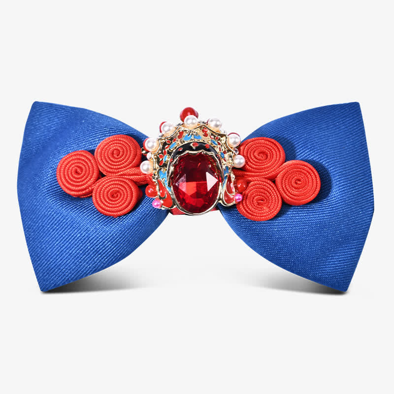 Papillon da uomo con cristalli artificiali e decorazioni circolari alla moda