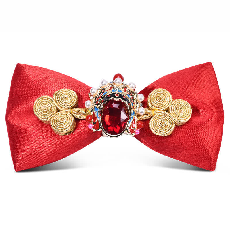 Papillon da uomo con cristalli artificiali e decorazioni circolari alla moda