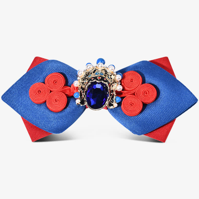 Papillon da uomo con cristalli artificiali e decorazioni circolari alla moda