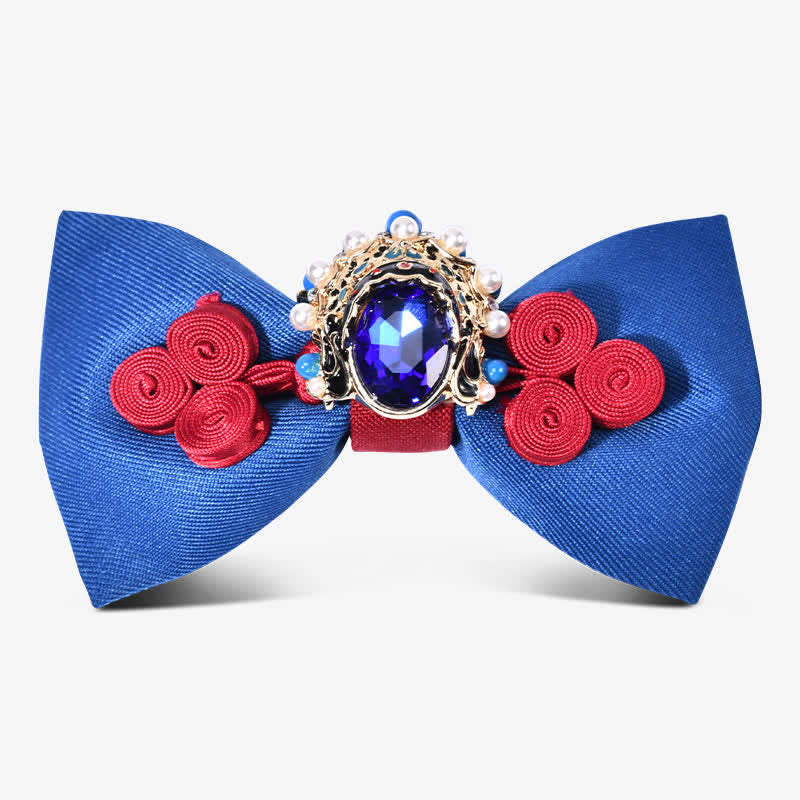 Papillon da uomo con cristalli artificiali e decorazioni circolari alla moda