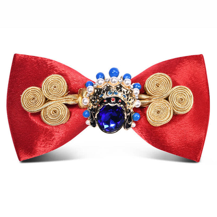 Papillon da uomo con cristalli artificiali e decorazioni circolari alla moda