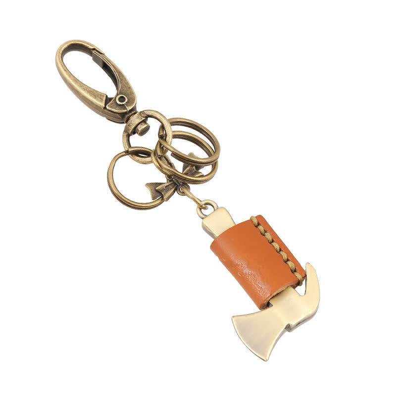 Portachiavi in pelle con fiocco a forma di martello mini carino