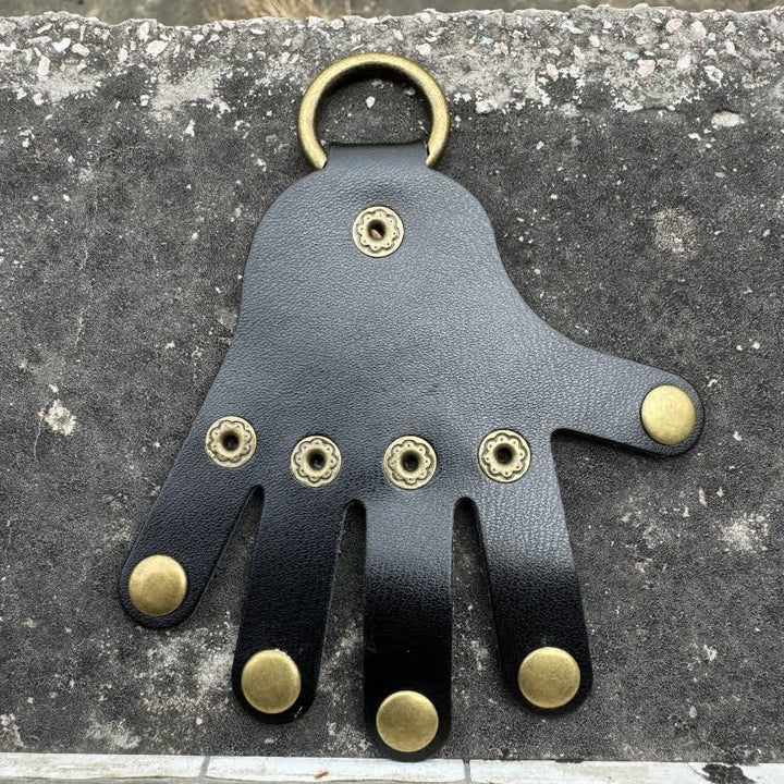 Portachiavi in pelle a forma di dito creativo e divertente - Nero - image 7