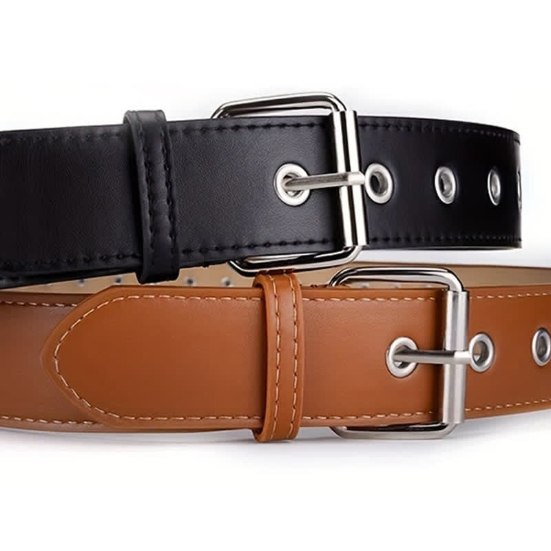 Cintura in pelle con decorazioni a rivetti e proiettili punk alla moda