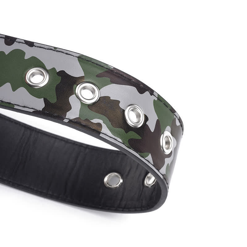 Cintura in pelle con rivetti a proiettile Camouflage Rock Wild