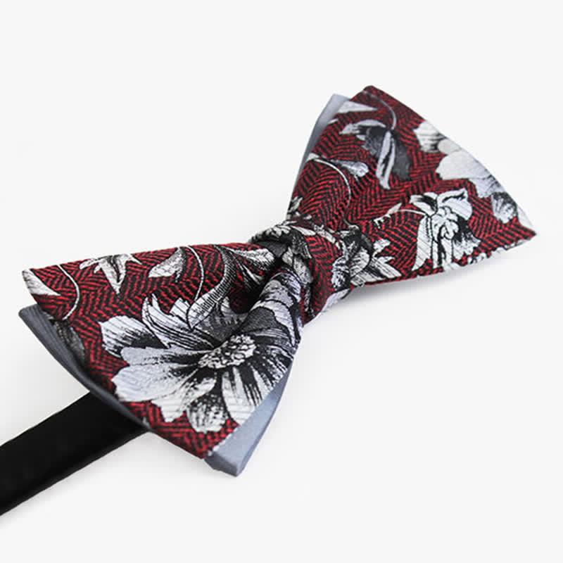 Papillon doppio strato da uomo colore bruno e grigio peonia