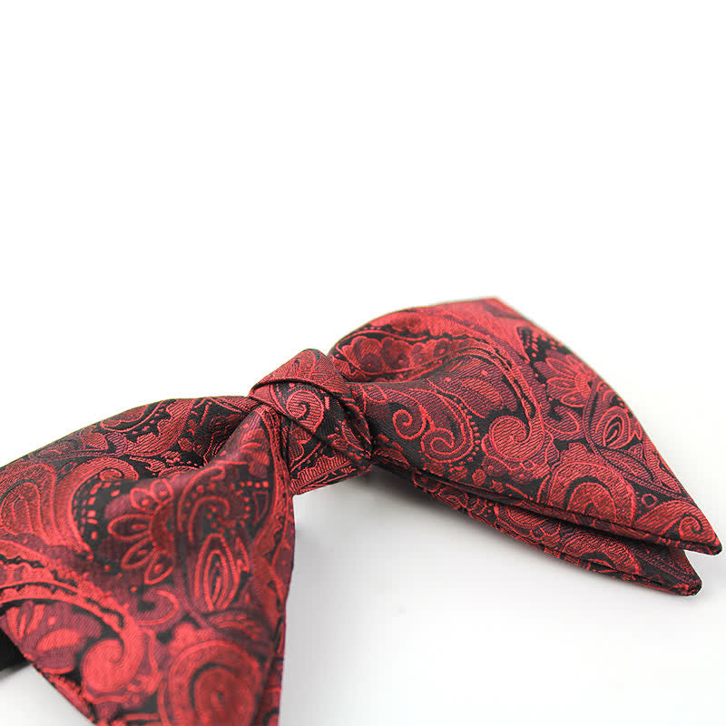 Papillon elegante da uomo in stile britannico con motivo Paisley bordeaux