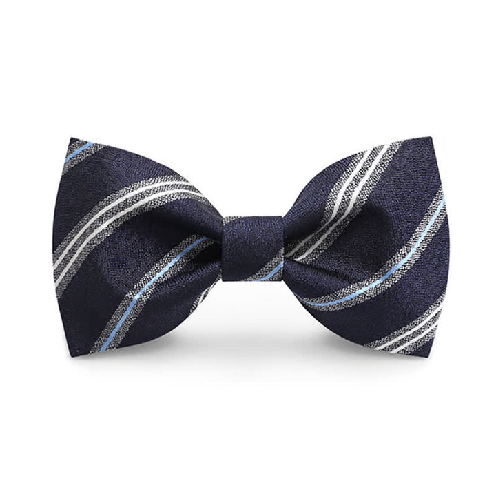 Papillon classico da uomo a righe blu navy
