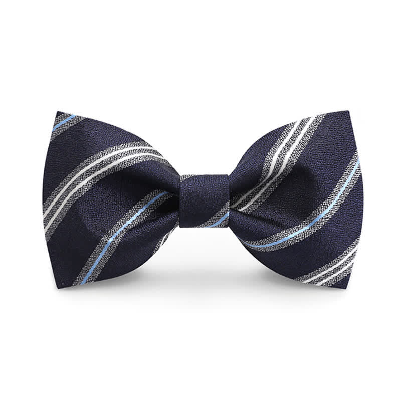 Papillon classico da uomo a righe blu navy - Stile n. 1 - image 0