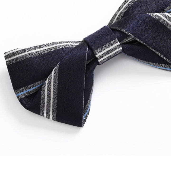 Papillon classico da uomo a righe blu navy