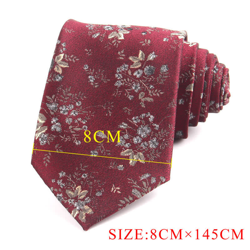 Set di 3 cravatte e papillon da uomo in stile bordeaux