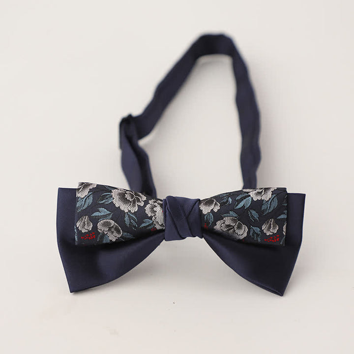 Papillon floreale patchwork a due strati da uomo unico
