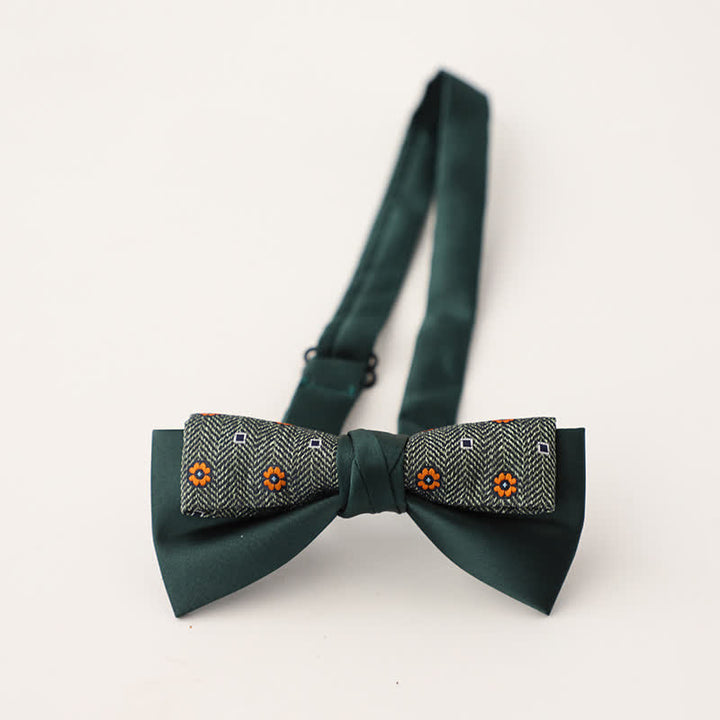 Papillon floreale patchwork a due strati da uomo unico