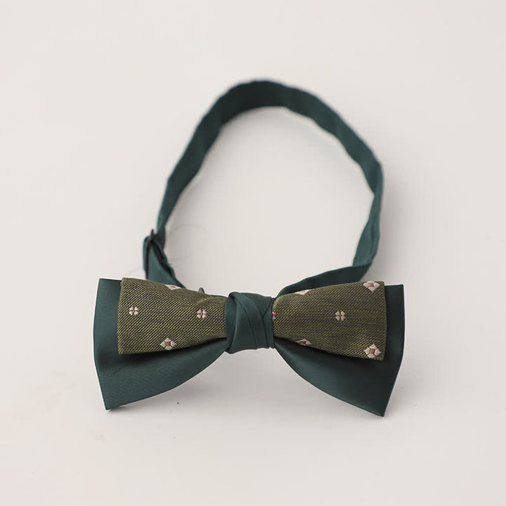 Papillon floreale patchwork a due strati da uomo unico