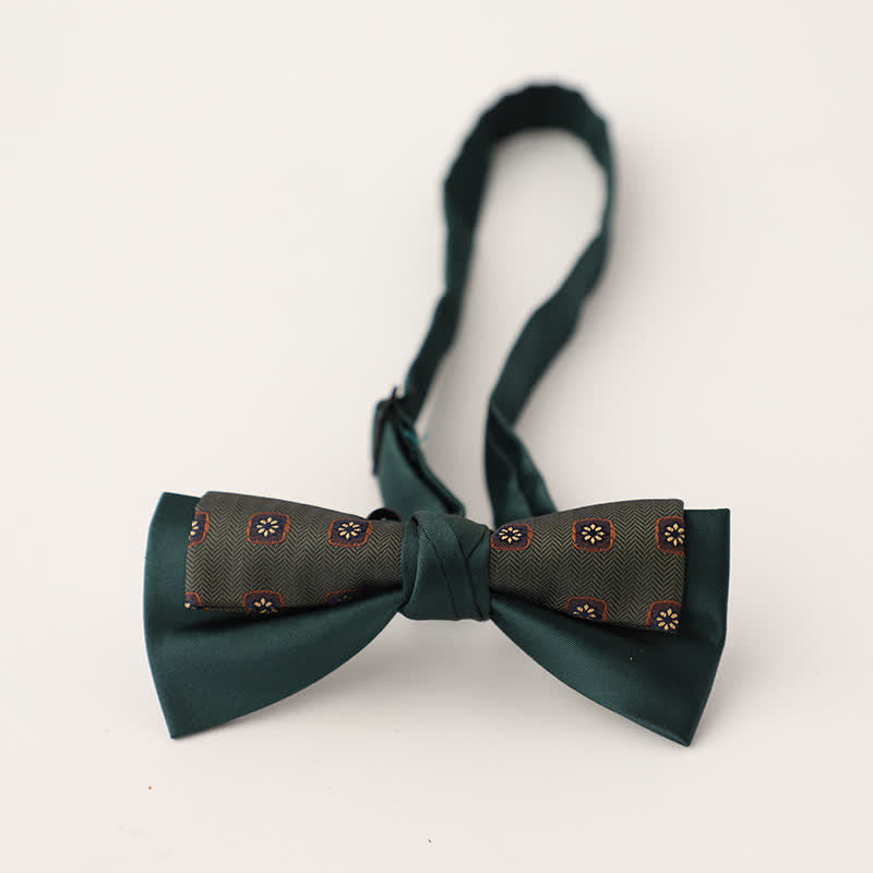 Papillon floreale patchwork a due strati da uomo unico