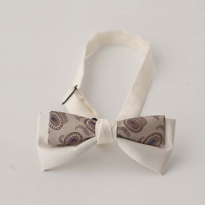 Papillon floreale patchwork a due strati da uomo unico