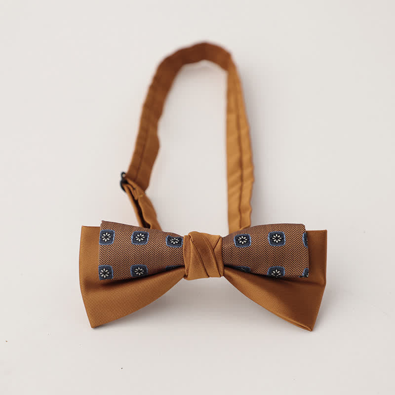 Papillon floreale patchwork a due strati da uomo unico