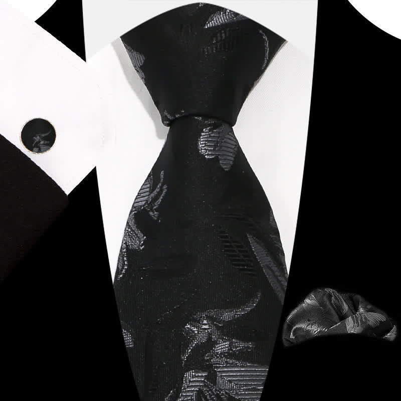 Set di 3 cravatte da uomo con motivo floreale grazioso e squisito