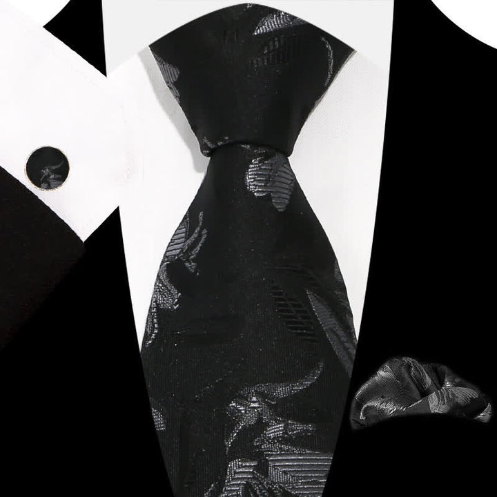 Set di 3 cravatte da uomo con motivo floreale grazioso e squisito