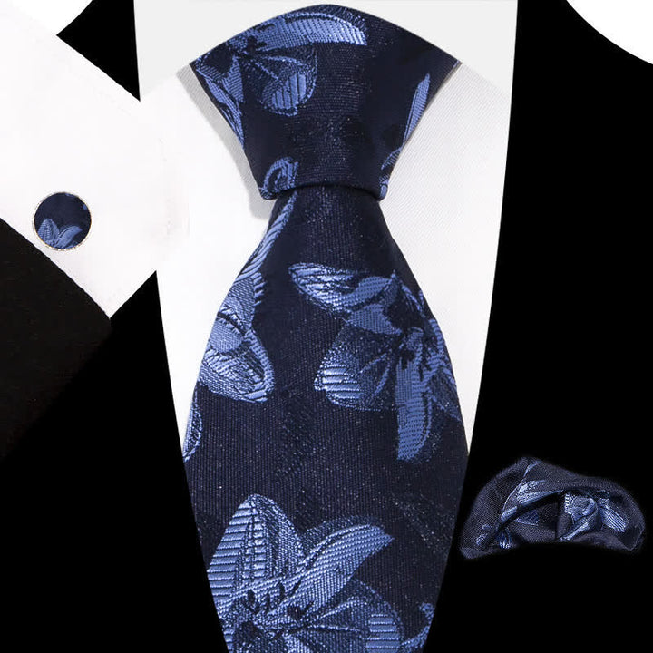 Set di 3 cravatte da uomo con motivo floreale grazioso e squisito