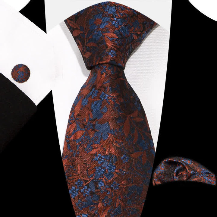 Set di 3 cravatte da uomo con motivo floreale grazioso e squisito