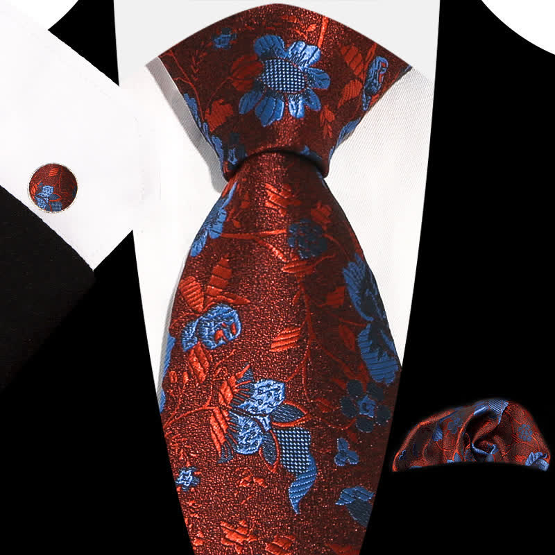 Set di 3 cravatte da uomo con motivo floreale grazioso e squisito - Stile n. 3 - image 7