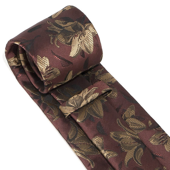 Set di 3 cravatte da uomo con motivo floreale grazioso e squisito