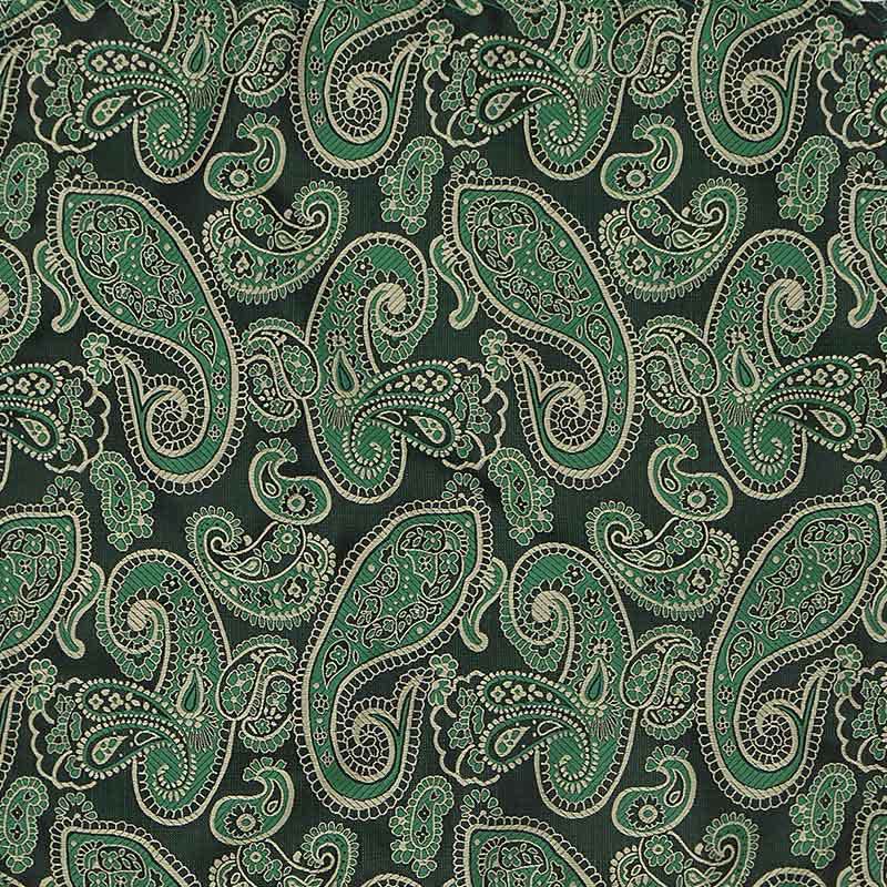 Set di 3 cravatte da uomo con motivo Paisley verde e nero