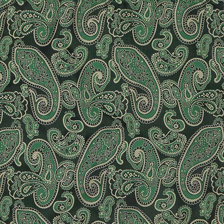 Set di 3 cravatte da uomo con motivo Paisley verde e nero