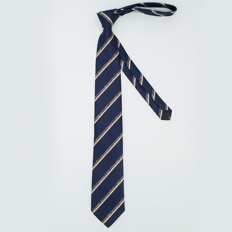 Set di 3 cravatte casual a righe da ufficio per uomo
