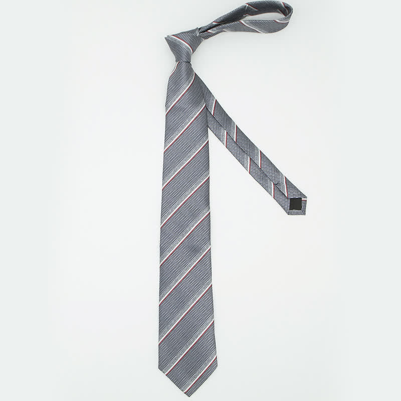 Set di 3 cravatte casual a righe da ufficio per uomo