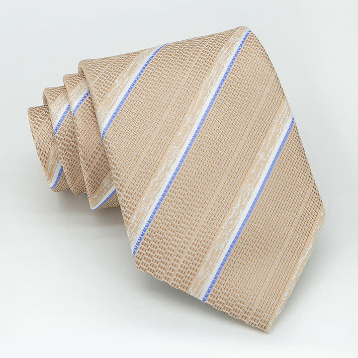 Set di 3 cravatte casual a righe da ufficio per uomo