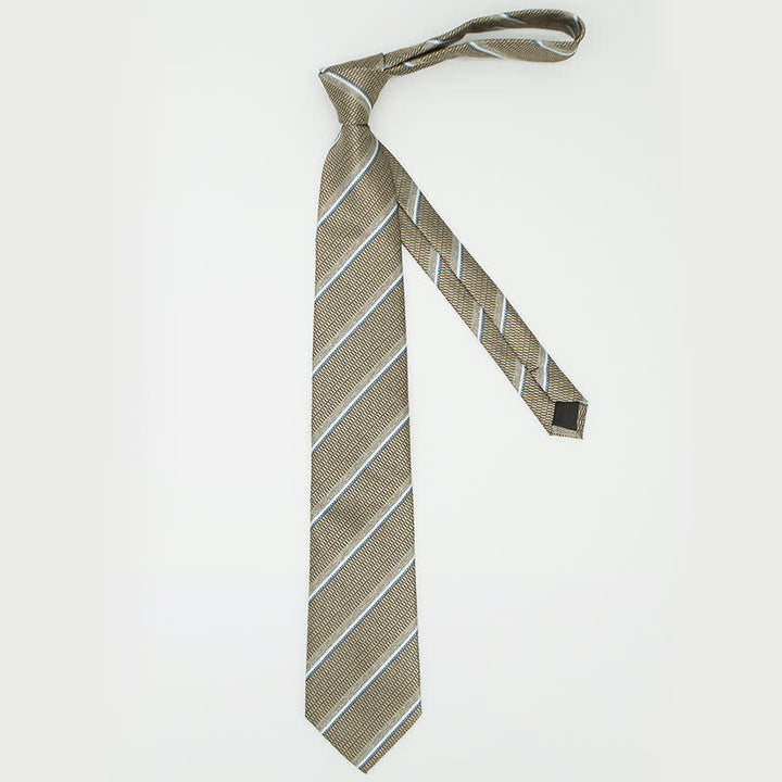 Set di 3 cravatte casual a righe da ufficio per uomo