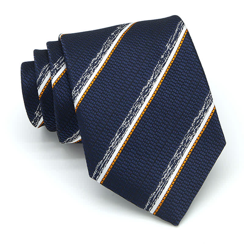 Set di 3 cravatte casual a righe da ufficio per uomo