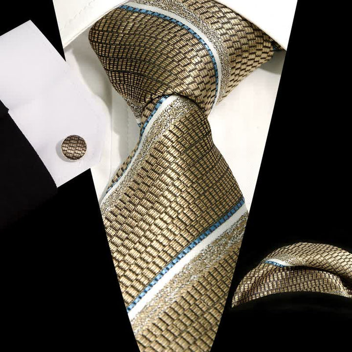 Set di 3 cravatte casual a righe da ufficio per uomo