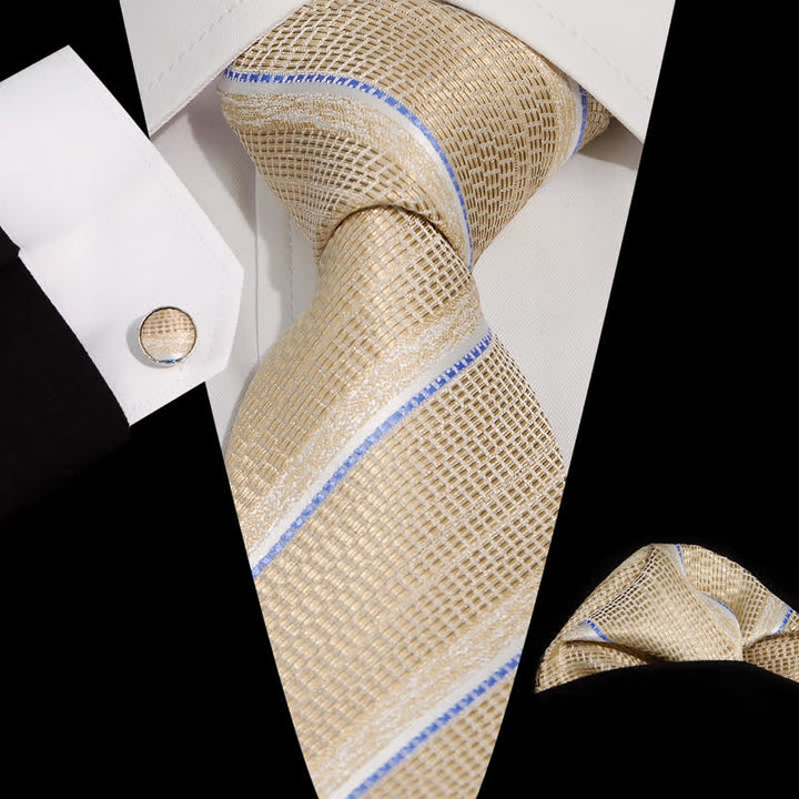 Set di 3 cravatte casual a righe da ufficio per uomo