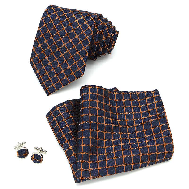 Set di 3 cravatte a quadri Gentlement da uomo - image 6