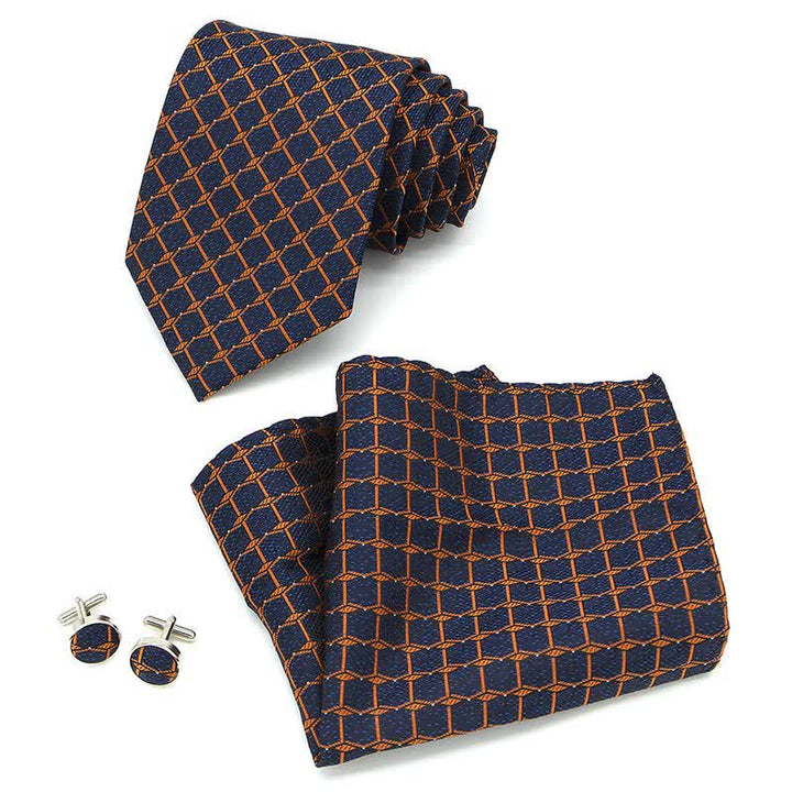 Set di 3 cravatte a quadri Gentlement da uomo - image 6