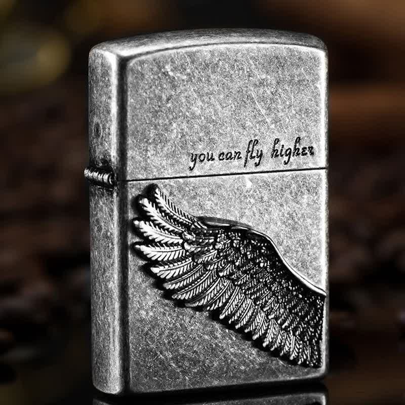 Accendino a cherosene ricaricabile Flying Angel Wings