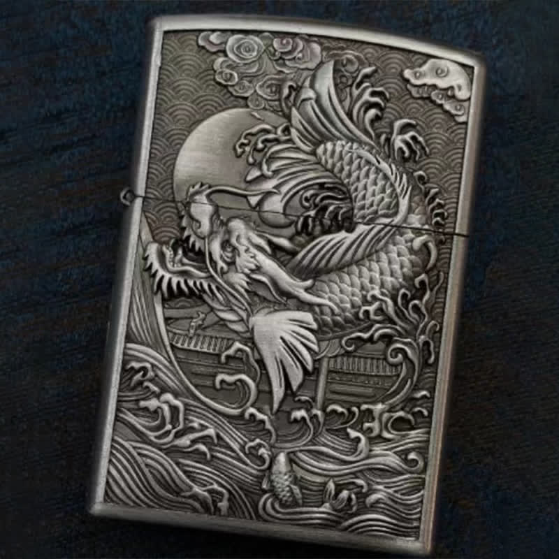 Accendino a cherosene ricaricabile Dragon Fish Relief