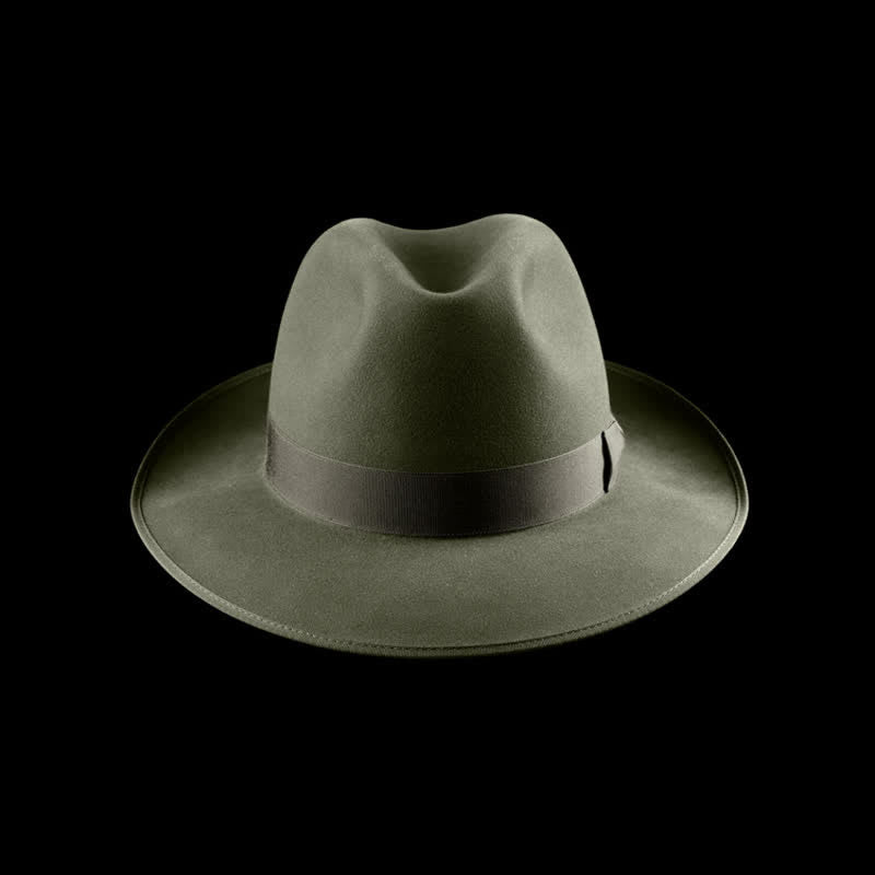 Cappello da cowboy in feltro di lana classico da viaggiatore a tinta unita