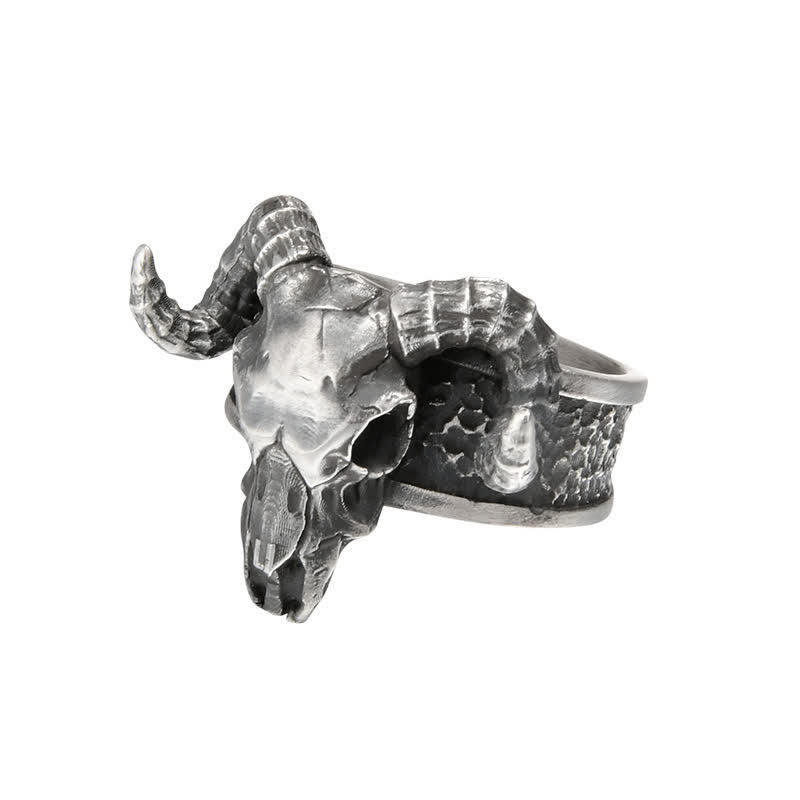 Anello regolabile da uomo con apertura a forma di capra fantasma diavolo inferno - image 3