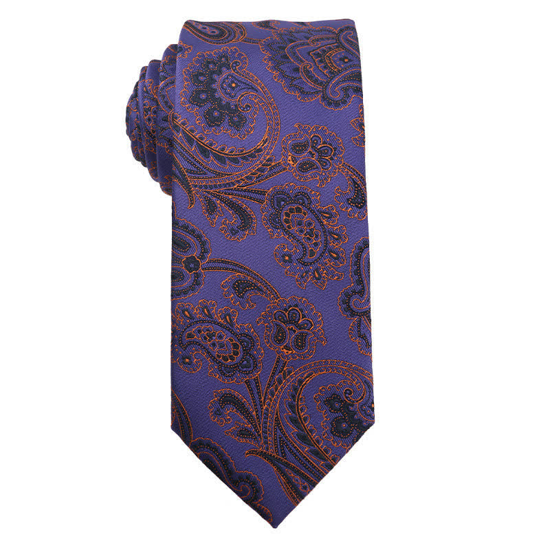 Cravatta da sera con accessori della serie viola retrò da uomo