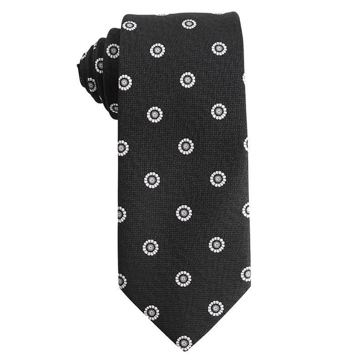 Cravatta da sera con accessori in bianco e nero da uomo