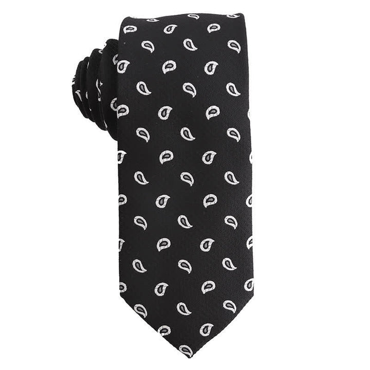 Cravatta da sera con accessori in bianco e nero da uomo - Stile n. 7 - image 8