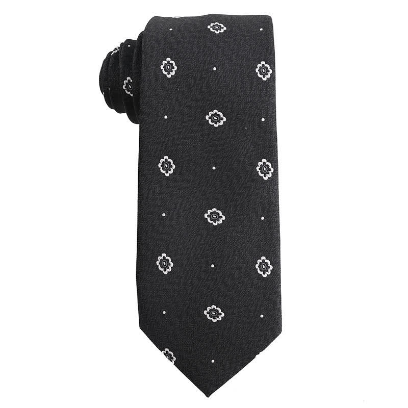 Cravatta da sera con accessori in bianco e nero da uomo