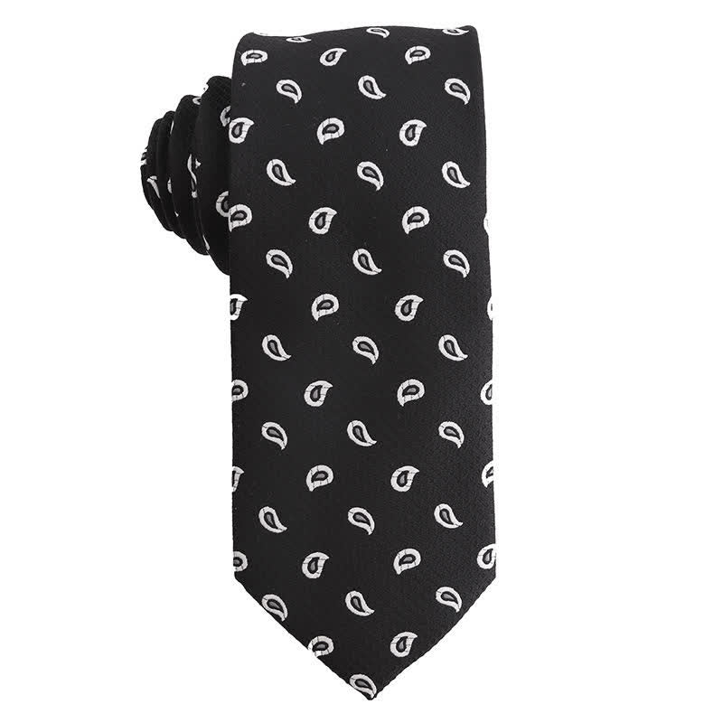 Cravatta da sera con accessori in bianco e nero da uomo