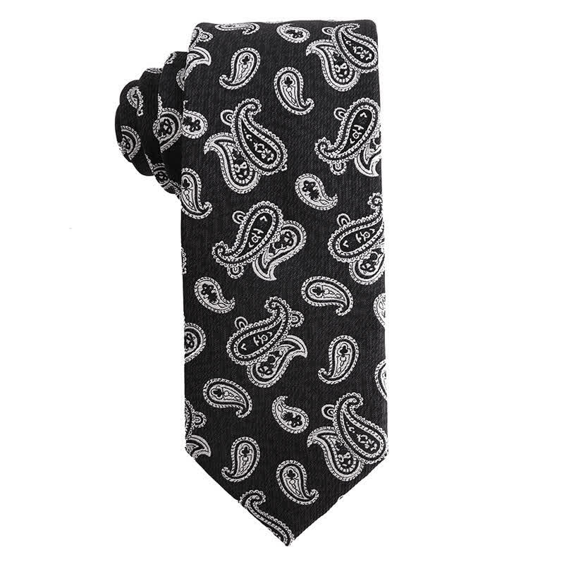 Cravatta da sera con accessori in bianco e nero da uomo - Stile n. 4 - image 5