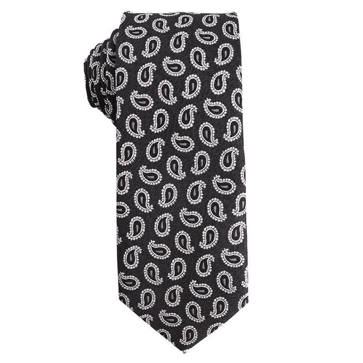 Cravatta da sera con accessori in bianco e nero da uomo