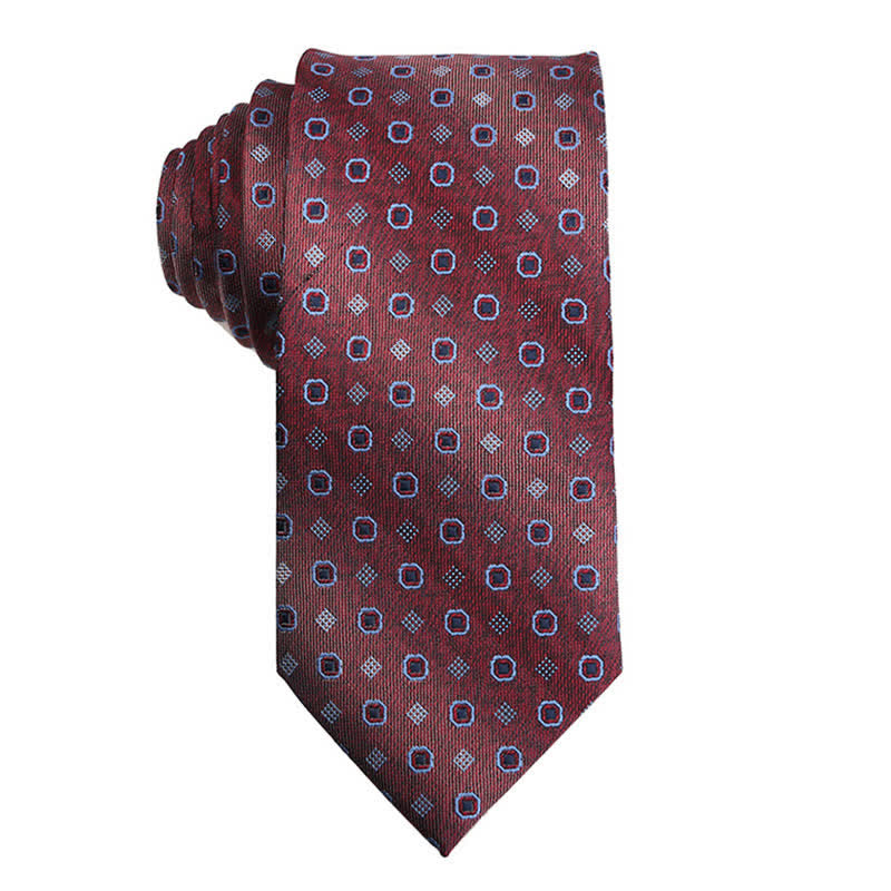 Cravatta da uomo con accessori per abito da sera Paisley della serie rosso scuro